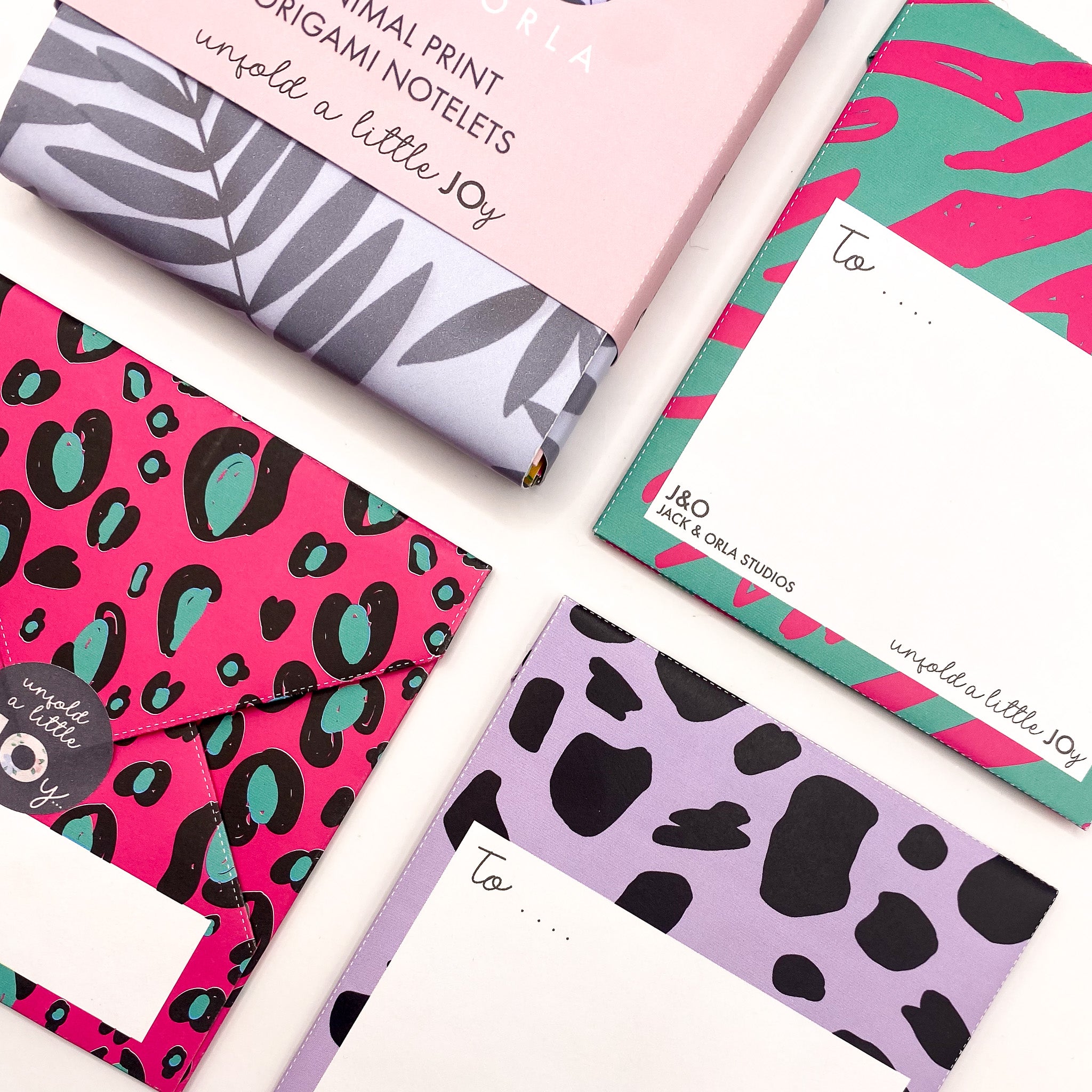 Animal print origami notelets (set of 6) – Jack and Orla