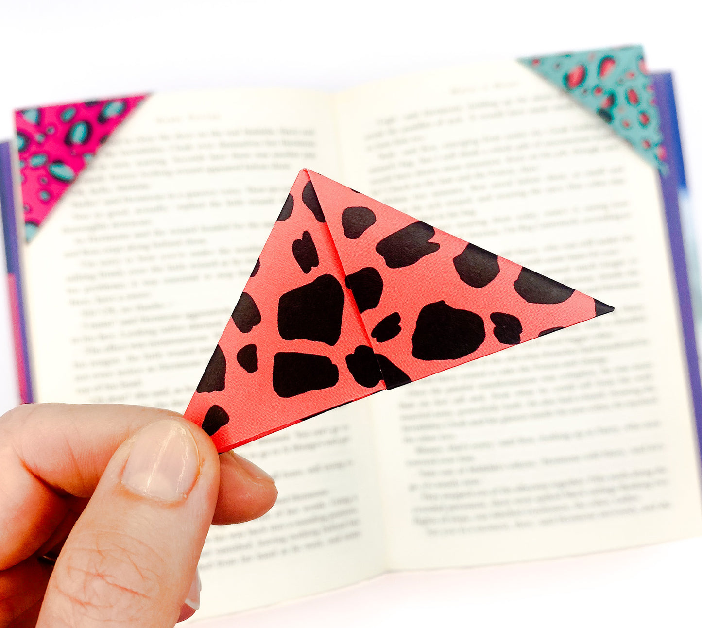 Animal print origami bookmarks (set of 4)