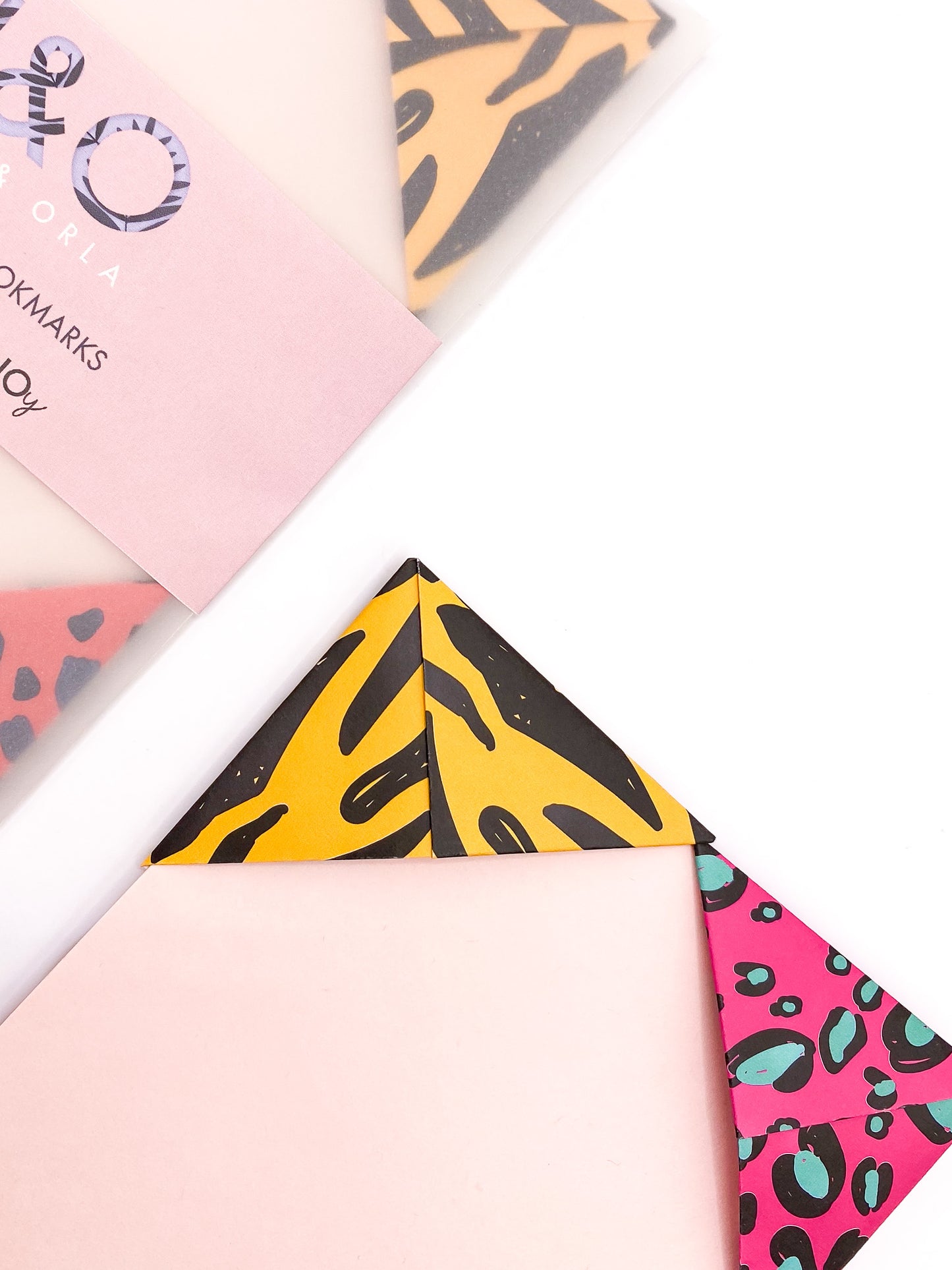 Animal print origami bookmarks (set of 4)