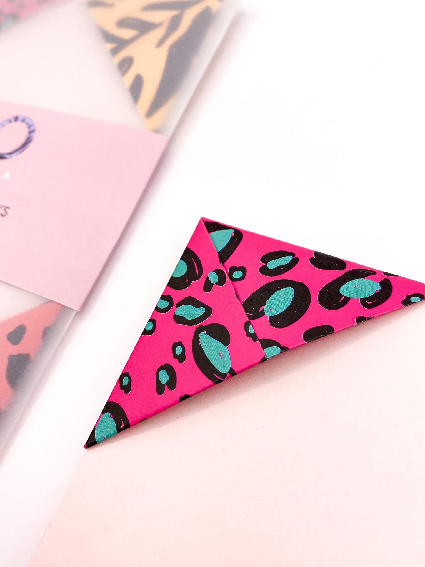 Animal print origami bookmarks (set of 4)