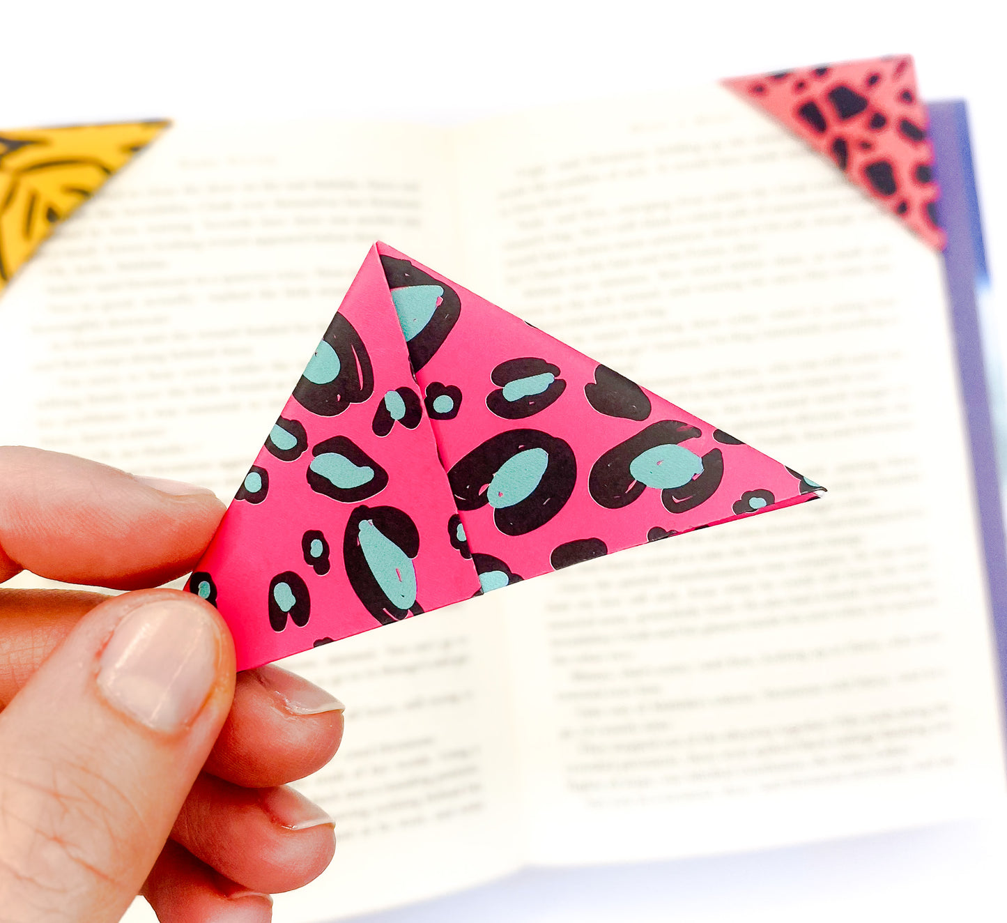 Animal print origami bookmarks (set of 4)