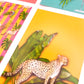 Bright tropical postcards on a white background by Jack & Orla