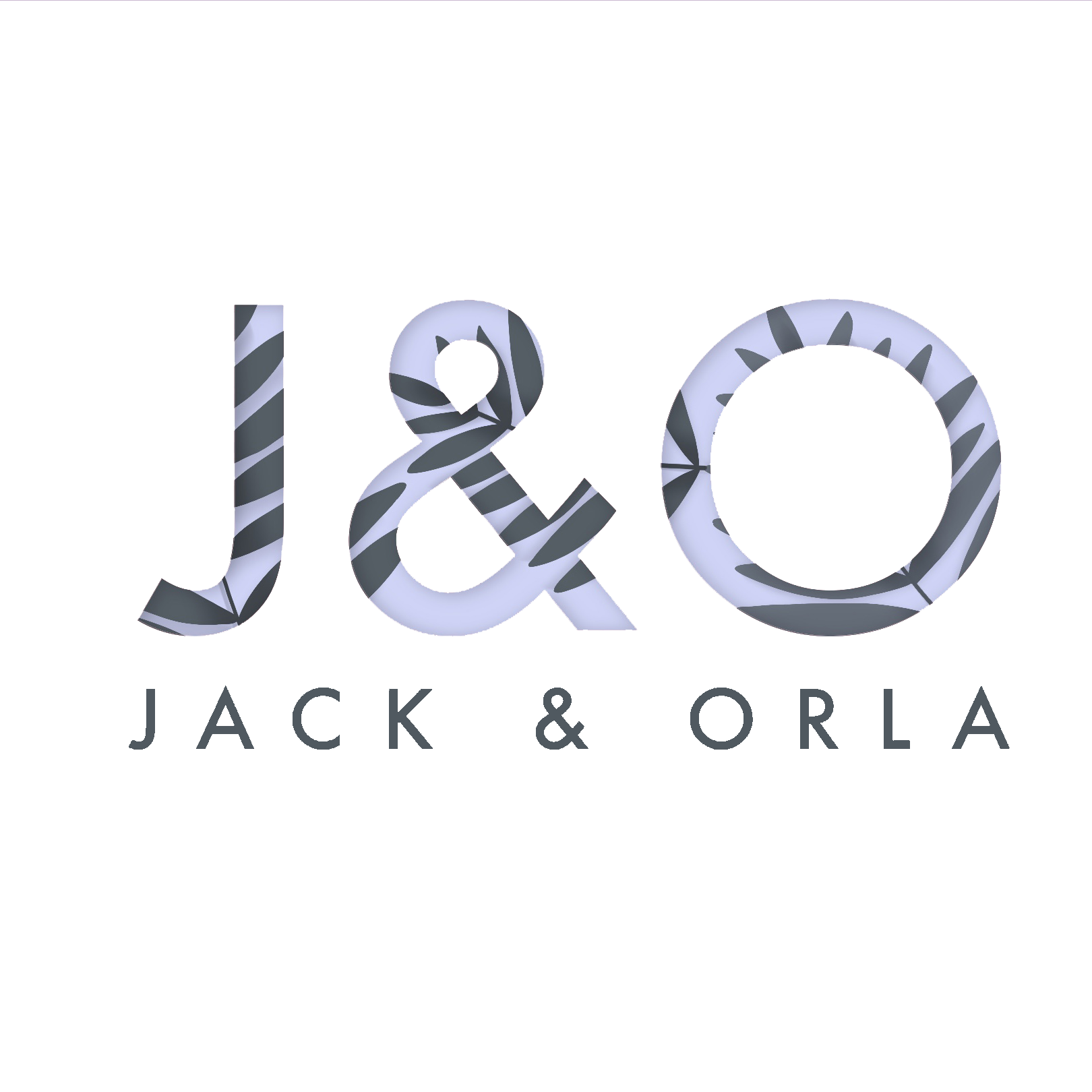 Jack & Orla logo featuring letters with a leaf pattern