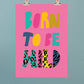 Born to be wild print - pink background