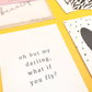 Monochrome typography postcards (set of 4)