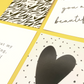 Monochrome typography postcards (set of 4)