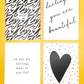 Monochrome typography postcards (set of 4)