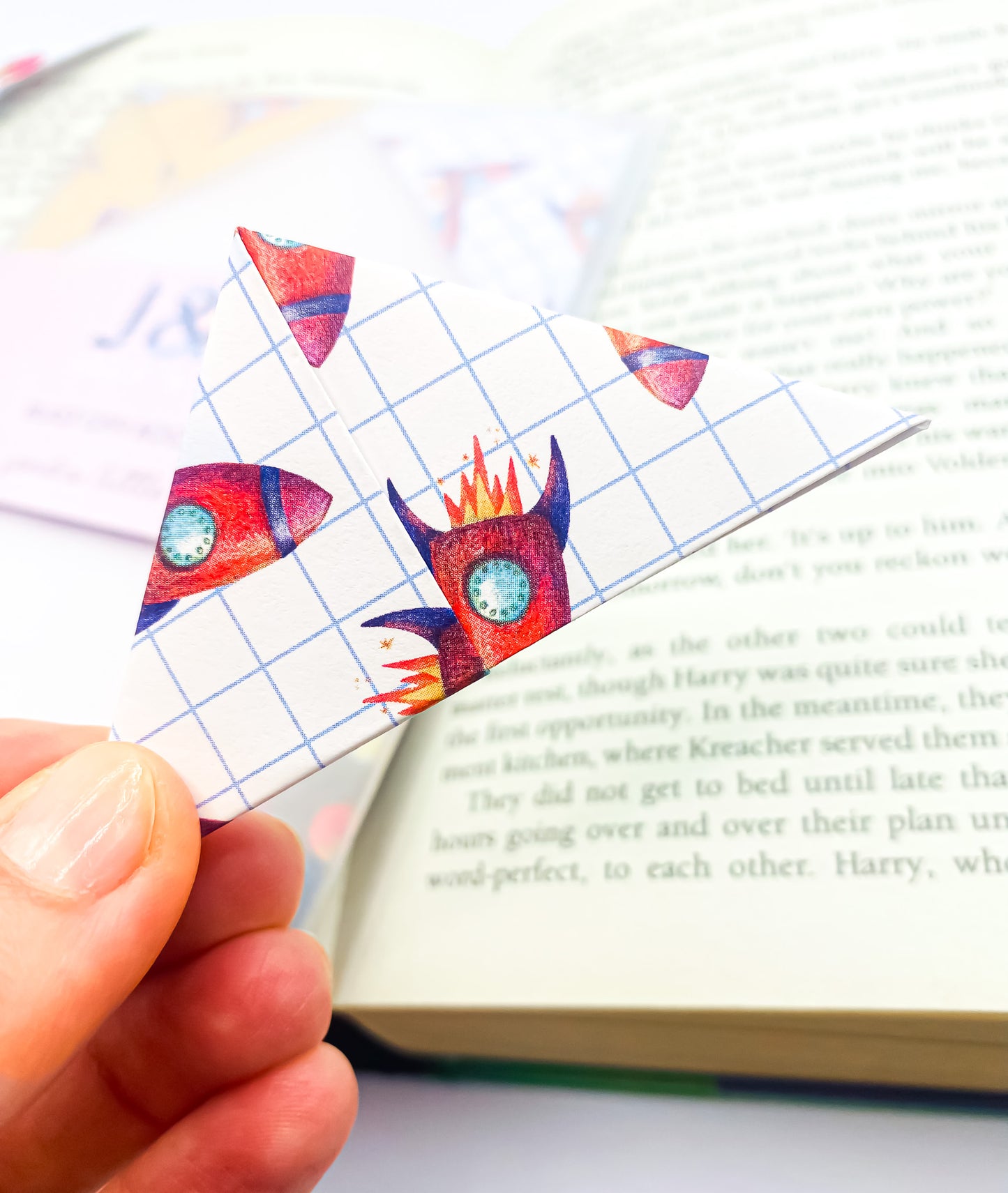 Blast off space origami bookmarks (set of 4)