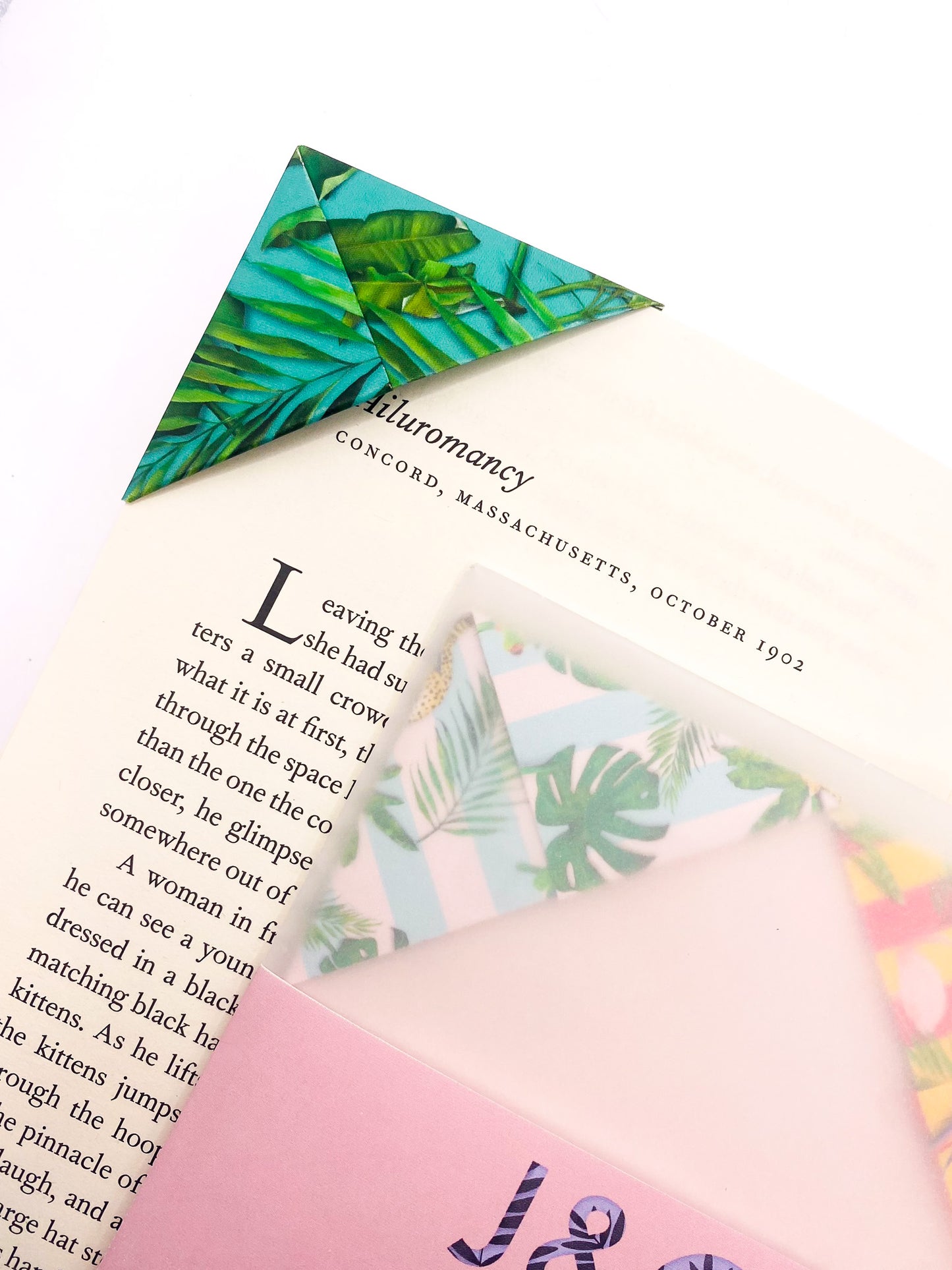 Tropics origami bookmarks (set of 4)