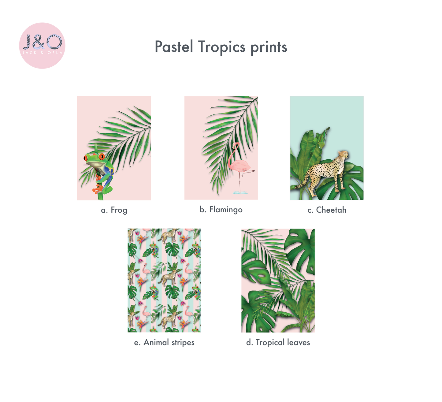 Pastel tropical prints