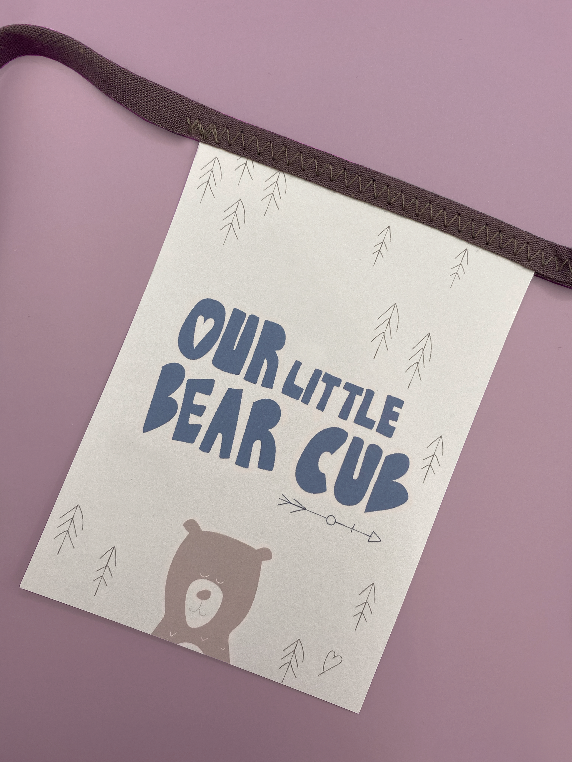 Little bear cub paper bunting set