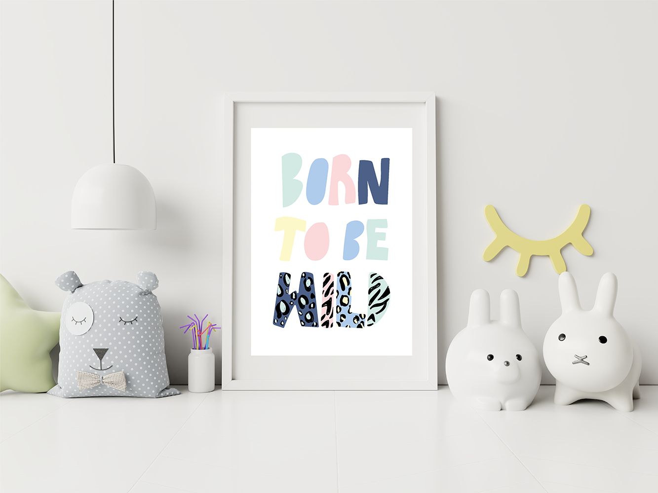 Born to be wild print (white background)