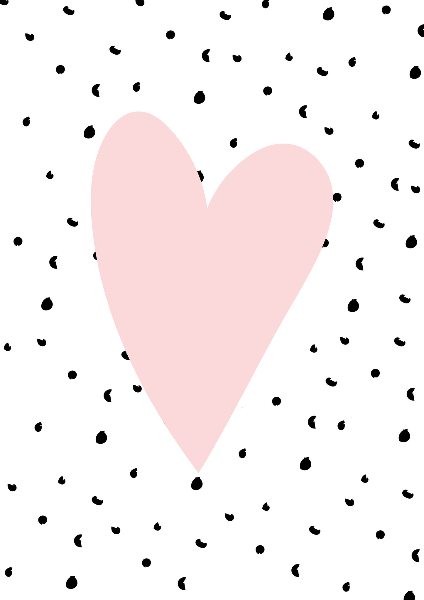 Dotty heart nursery print