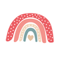 Multicoloured rainbow print